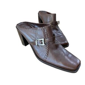 Artiva Odessa Brown Leather Women's Mules